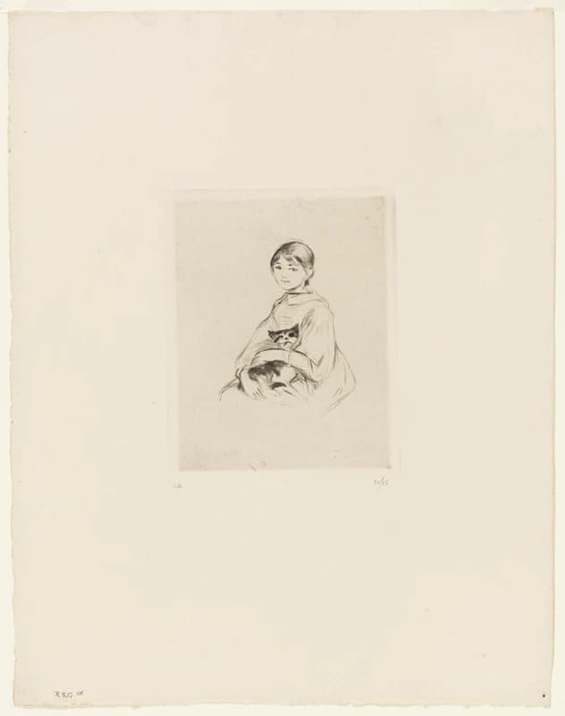 Young Girl with a Cat