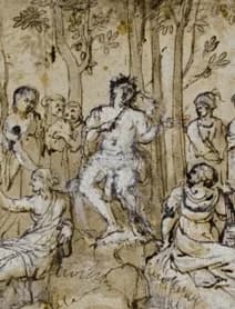 Apollo playing the lyre