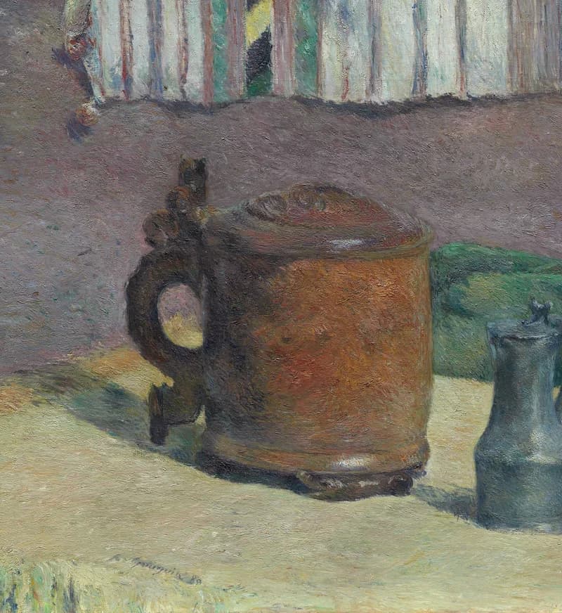 large wooden tankard