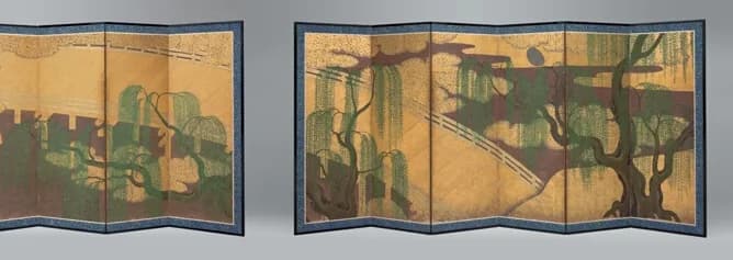 Right Screen: Willow Bridge and Waterwheel