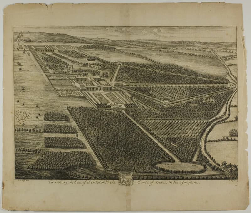 Cashiobury, plate 28 from Britannia Illustrata