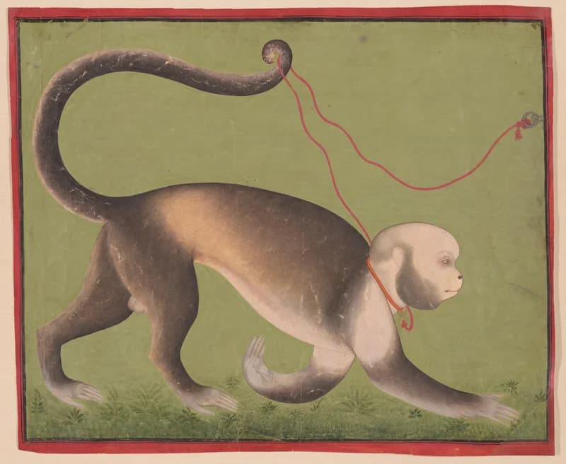 full portrait of a monkey