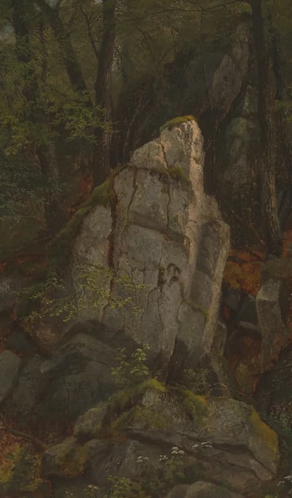 central large rock formation