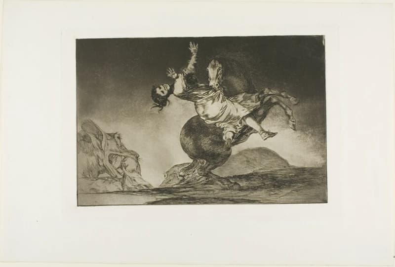 A Woman and a Horse, Let Someone Else Master Them, plate ten from Los Proverbios