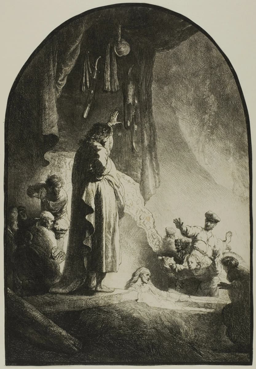 The Raising of Lazarus: The Larger Plate(c. 1632)