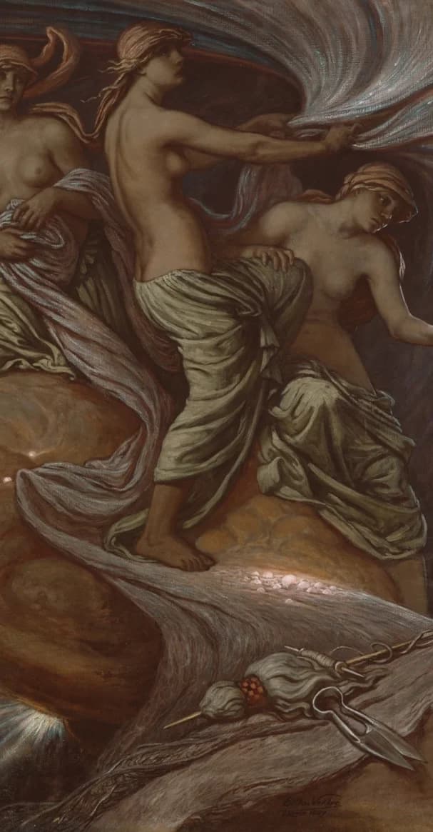 The Fate in the center (Lachesis)