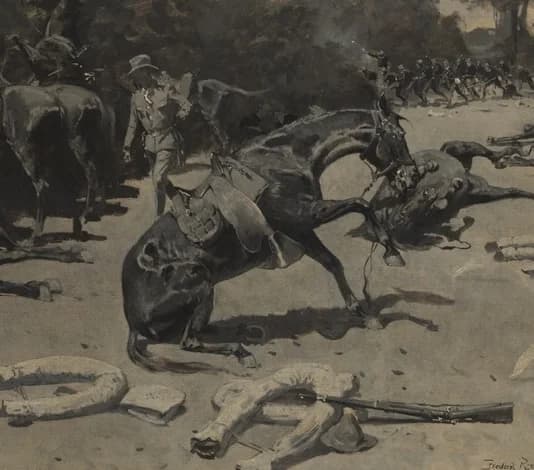 dying horse sitting up
