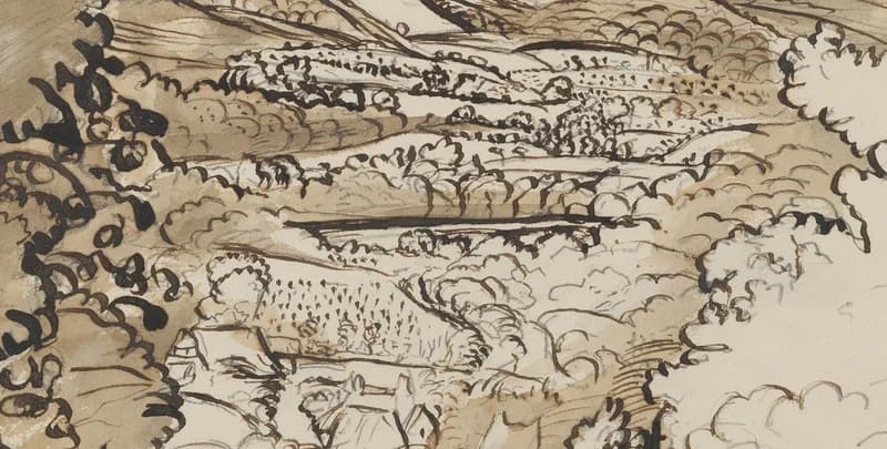 Hedge rows dividing valley fields