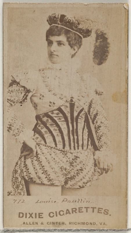 Card 772, Louise Paullin, from the Actors and Actresses series (N45, Type 7) for Dixie Cigarettes