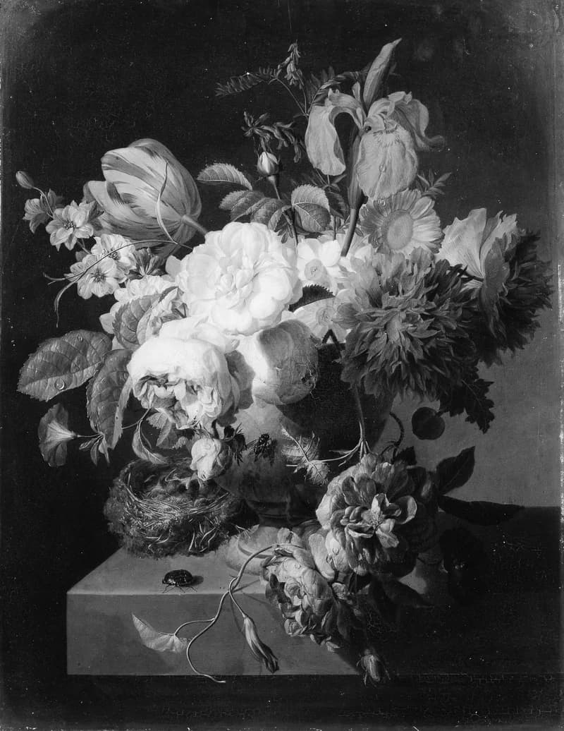 overall view of the lush bouquet