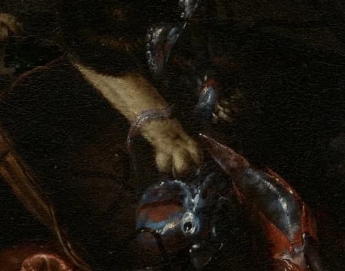 cat's paw grabbing fish