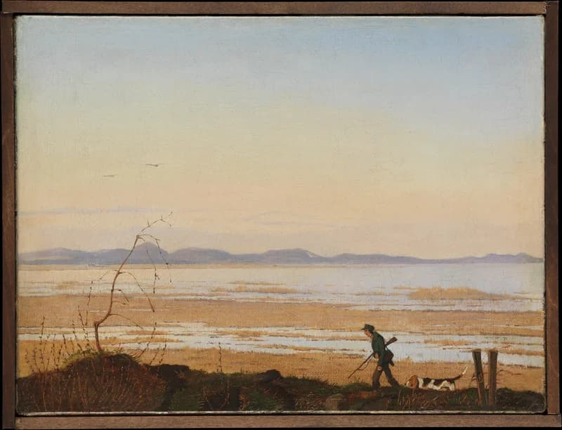 overall landscape of evening at Lake Arresø