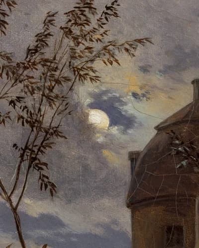 Full moon obscured by clouds