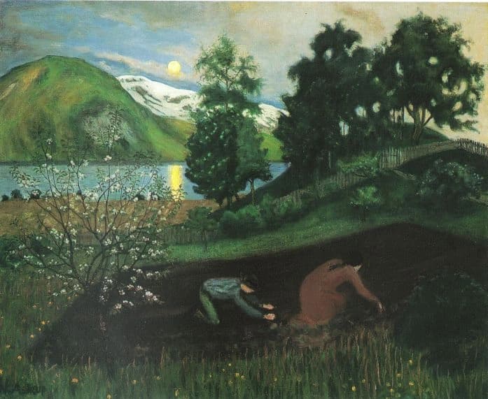 Spring night in the garden