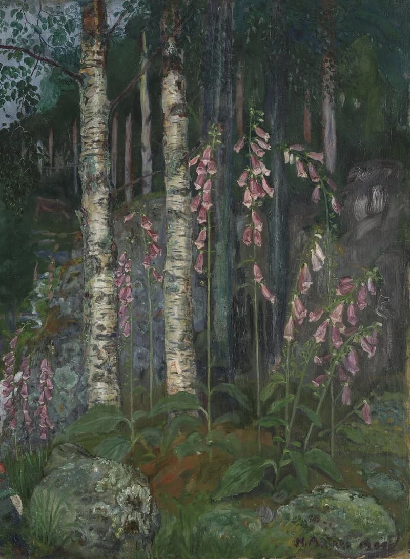 キツネノテブクロの花々